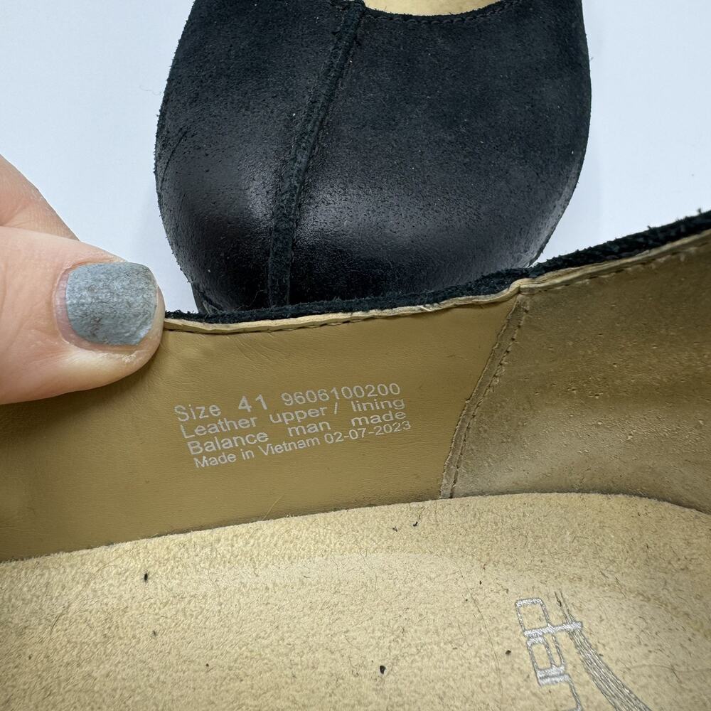 Dansko Mika Burnished Black Suede Leather Mary Janes Size 41 - Picture 7 of 7